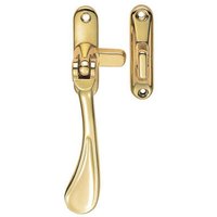 Loops Spoon End Reversible Casement Window Fastener 124mm Length Polished Brass in Metallics