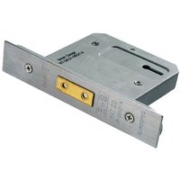Loops 76mm Euro Profile 3 Lever Deadlock Satin Stainless Steel Door Security Latch in Metallics