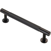 Loops Knurled Bar Door Pull Handle 158 x 13mm 128mm Fixing Centres Matt Black