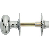 Loops Oval Thumbturn Lock With Coin Release Handle On 36mm Rose Polished Chrome
