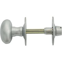 Loops Oval Thumbturn Lock With Coin Release Handle On 36mm Rose Satin Chrome