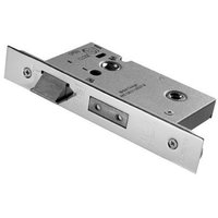 Loops Architectural Tubular Locking Bathroom Door Latch 76mm Stainless Steel in Metallics