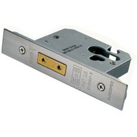 Loops 76mm Euro Profile Deadlock Strike Plate Included Satin Stainless Steel in Metallics