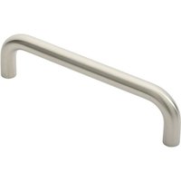 Loops Round D Bar Pull Handle 244 x 19mm 225mm Fixing Centres Satin Stainless Steel in Metallics