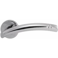 Loops PAIR Arched Round Bar Lever with Ring Detailing Concealed Fix Polished Chrome
