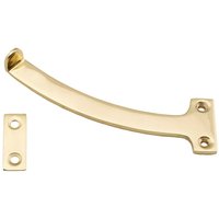 Loops PAIR Quadrant Arm Casement Window Stay 150mm Polished Brass Window Fitting in Metallics
