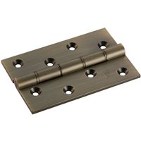 Loops PAIR 102 x 67 x 4mm Brass Washered Butt Hinge Antique Brass Internal Door in Metallics