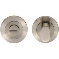 Loops Round Thumbturn Lock & Release Concealed Fix Rose Satin Stainless Steel in Metallics