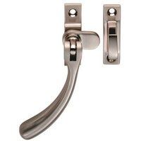 Loops Bulb Ended Casement Window Fastener 98mm Handle 45mm Centres Satin Nickel in Metallics