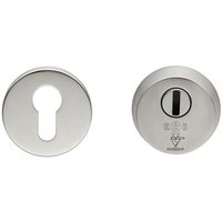 Loops 4 Star Security Escutcheons Set Suits BS Euro Cylinder Locks Satin Steel in Metallics
