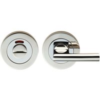 Loops Disabled Thumbturn Handle With Release With Indicator Bright Stainless Steel in Metallics