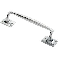 Loops One Piece Door Pull Handle 250mm Length 54mm Projection Polished Chrome