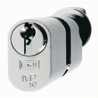 Loops 64mm Oval Cylinder & Thumbturn Lock Master Key 10 Pin Polished Chrome Door
