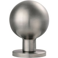 Loops PAIR Ball Mortice Door Knob 55mm Diameter Satin Stainless Steel Rose in Metallics