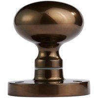 Loops PAIR Mushroom Mortice Door Knob Half Sprung 52mm Diameter Dark Bronze