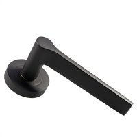 Loops PAIR Straight Rounded Handle on Round Rose Concealed Fix Matt Bronze