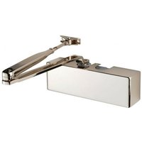 Loops Template Adjustable Overhead Door Closer Upto 80kg Doors Polished Nickel in Metallics