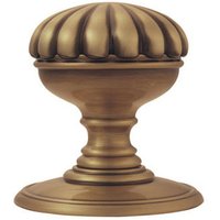 Loops PAIR Flower Design Mortice Door Knob 70mm Diameter Florentine Bronze