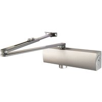 Loops Full Cover Overhead Door Closer Variable Power 2 5 Left or Right Handed Silver in Metallics