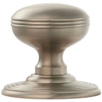 Loops PAIR Textured Mortice Door Knob 70mm Diameter Concealed Rose Satin Nickel in Metallics