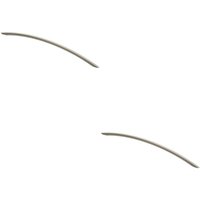 Loops 2x Curved Bow Cabinet Pull Handle 372 x 10mm 320mm Fixing Centres Satin Nickel in Metallics