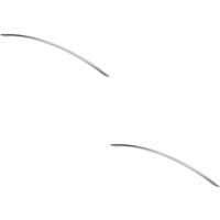 Loops 2x Curved Bow Cabinet Pull Handle 408 x 10mm 352mm Fixing Centres Chrome