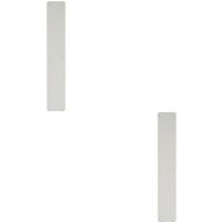 Loops 2x Plain Door Finger Plate 500 x 75mm Satin Anodised Aluminium Push Plate