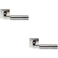 Loops 2x PAIR Square Cut Mitred Bar Handle Concealed Fix Polished & Satin Steel in Metallics