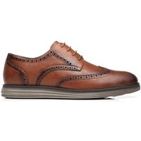 TOP STAKA SHOES Men's Leather Smart Office Business Work Lace-up Dress Shoes in Tan | Size: 8