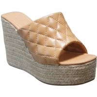 IVACHY Women's Summer Espadrille Sandals in Camel | Size: 7.5
