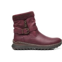 IVACHY Women's Warm Lining Ankle Boots - Cozy insulated winter boots in Wine | Size: 7