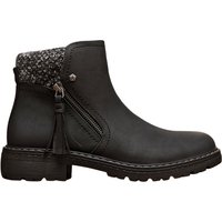 IVACHY Women's Ankle Boots - Warm Fur Lined Winter Boots With Side Zip Closure in Black | Size: 7