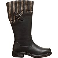 IVACHY Women's Tall Winter Boots With Knit Cuff in Black | Size: 5