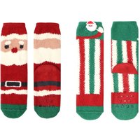 IVACHY Women's Festive Xmas slipper socks women non slip socks with grip cozy causual in Green