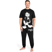 Disney Men's Donald Duck Pyjama Set in Black | Size: 3XL