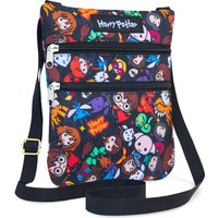 Harry Potter Women's Crossbody Bag Shoulder Zipped Compartments Phone in Black