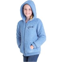Disney Girl's Stitch Fluffy Hoodie Long Sleeve Sweatshirt Hooded Top in Blue | Size: 13-14 Years