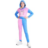 Stitch Cropped Hooded Tracksuit Set