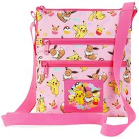 Pokemon Women's Bag Crossbody Shoulder Pikachu Eevee Adjustable Strap Anime in Pink