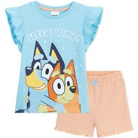 Bluey Girl's Short Pyjama Set 2 Piece PJ Sleepwear Nightwear | Size: 5-6 Years