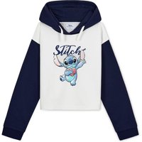 Disney Girl's Stitch Cropped Over The Head Hoodie | Size: 7-8 Years
