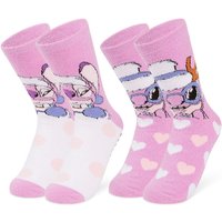 Disney Women's Angel Fluffy Socks 2 Pack