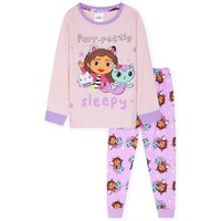 Gabby's Dollhouse Girl's Long Sleeve Pyjama Set - Bottoms & Top | Size: 3-4 Years