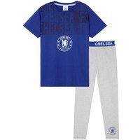 Chelsea FC Boy's Pyjama Set - Bottoms & T-Shirt | Size: 9-10 Years