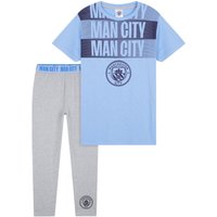 Manchester City FC Boy's Pyjama Set - Bottoms & T-Shirt | Size: 11-12 Years