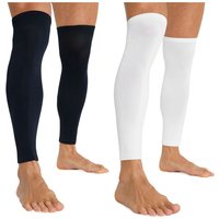 Football Socks Sleeves Pack 2 White Navy
