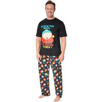 South Park Men's Mens Pyjama Set in Black | Size: XL