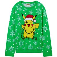 Pokemon Boy's Christmas Jumper in Green | Size: 11-12 Years