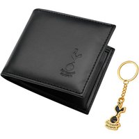 PU Wallet & Gold Keyring Set