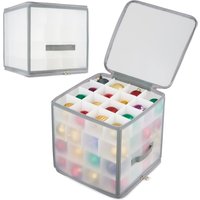 Deco Express Christmas Baubles Storage Box in White